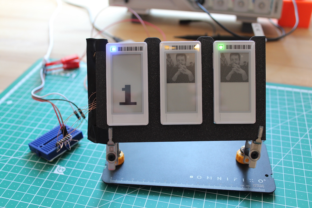 The second prototype - 3 ESLs - font shot
